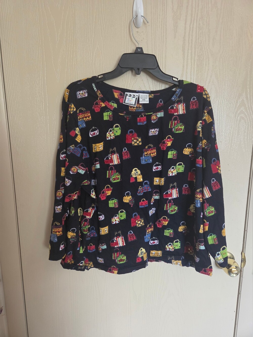 Take Two Clothing Co Y2K Shopping Handbags Blouse 3/4 Sleeves Womens XXL
